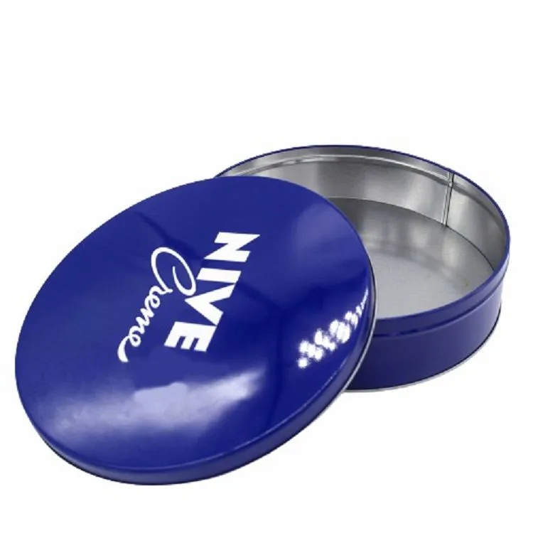 Round Cosmetic Packing Tin Box