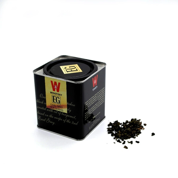 Square Metal Tea Gift Tin Box